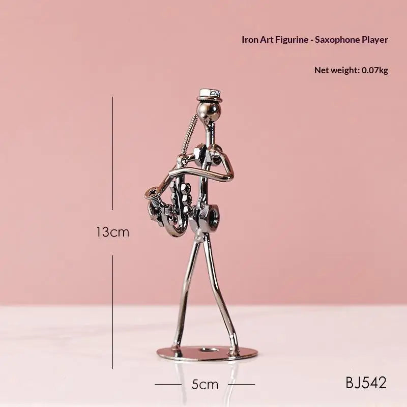 Retro Mini Metal Music Band Figurine | Minimalist Decor Gift Desktop Decor Figurine Axl A3