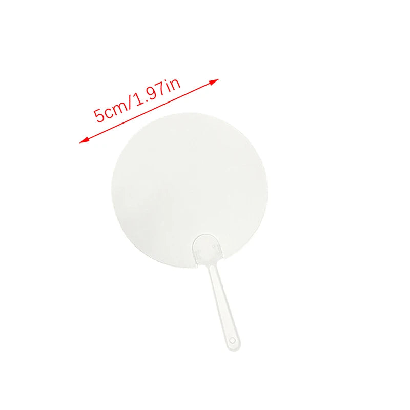 50Pcs Mini Transparent Blank Fans – DIY Art & Party Favors DIY Craft Fan Set Axl