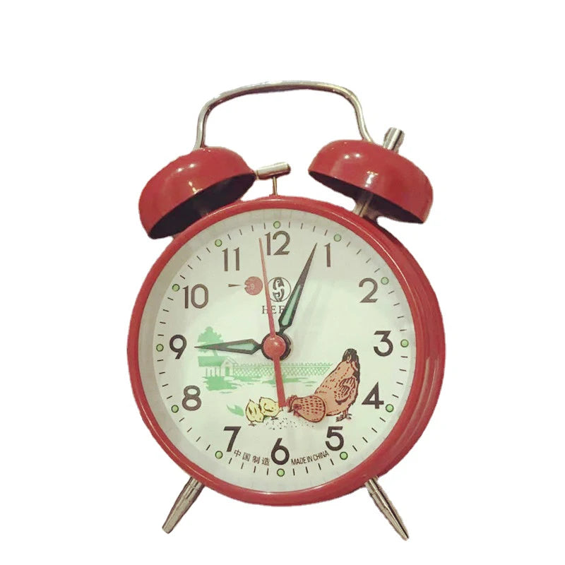 Vintage Mechanical Alarm Clock – Animated Chicken Metal Desk Clock Mechanical Alarm Clock Axl