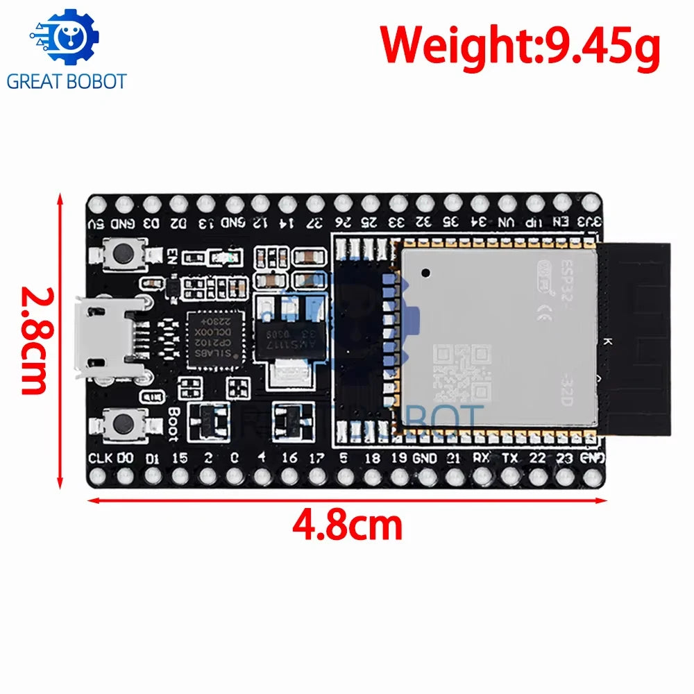 ESP32-DevKitC Development Board – WROOM-32D & 32U Arduino Microcontroller Dev Board Axl