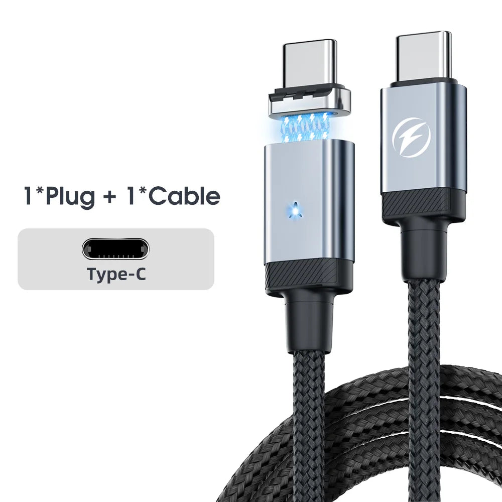 Magnetic USB-C Cable 65W PD Fast Charging | 0.5m 1m 2m Magnetic Charging Cable Axl Black cable C to C 0.5m China Mainland