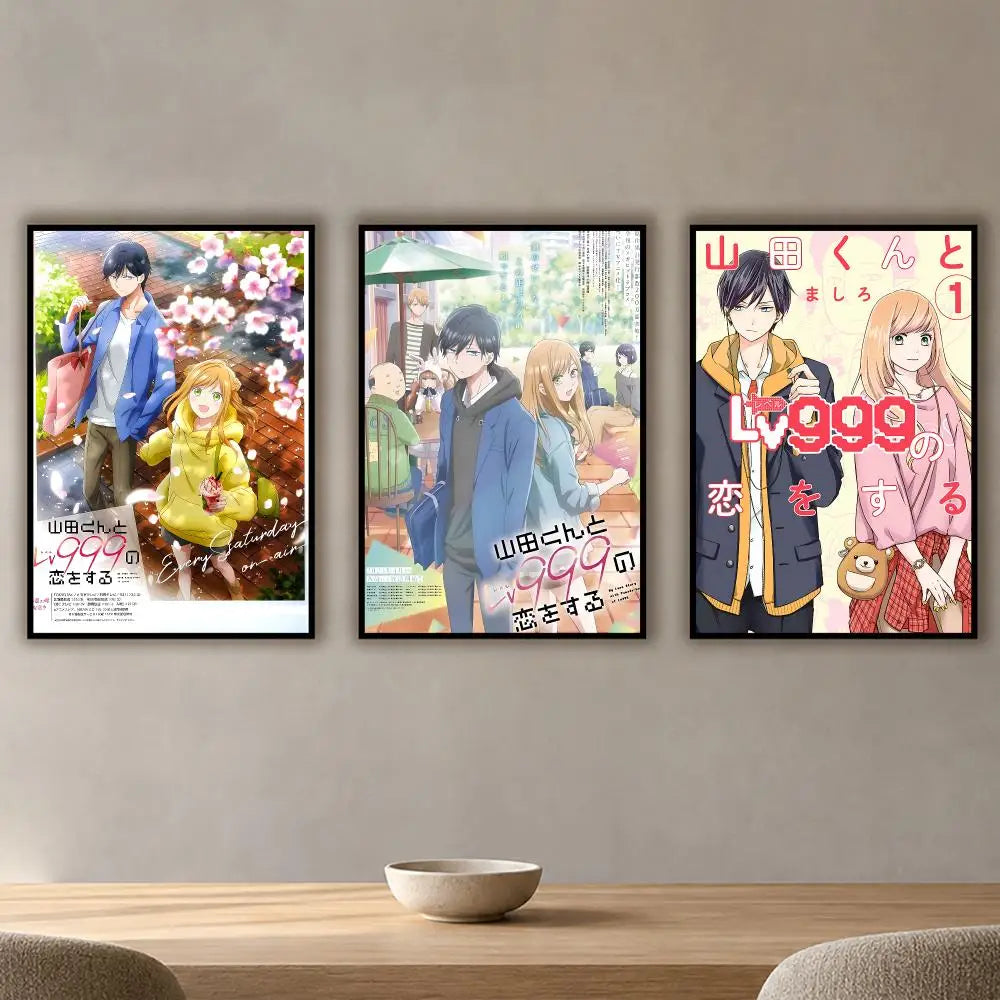 Yamada-kun at Lv999 Anime Poster HD Waterproof PVC Wall Sticker Anime Wall Sticker Axl
