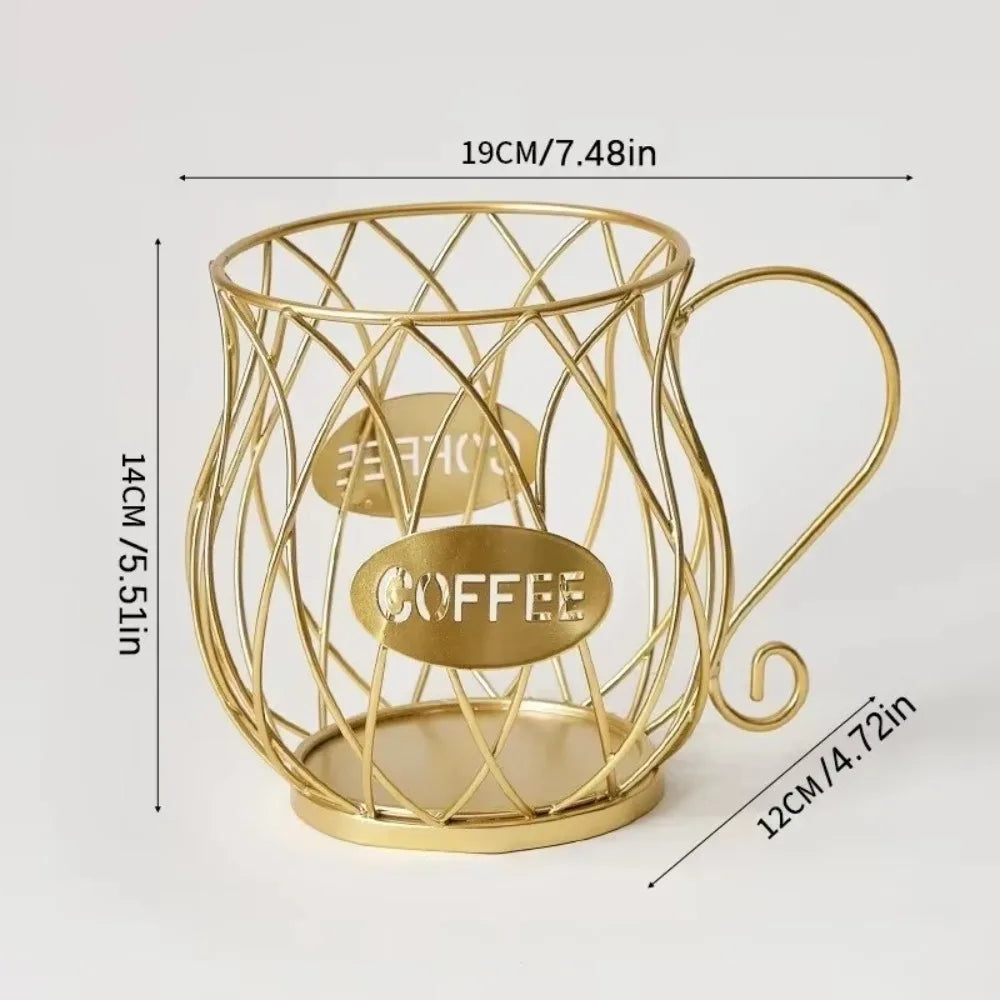 Large Capacity Coffee Pod Holder & Capsule Organizer Coffee Pod Organizer Axl Gold2