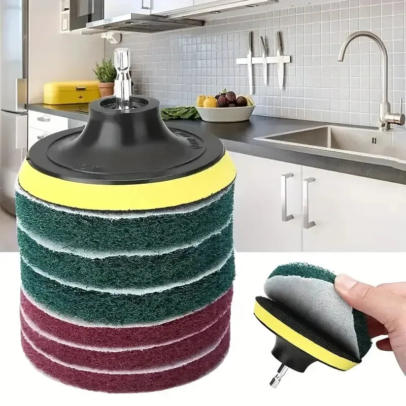 8-Piece Drill Brush Scrubber Kit – Tile, Bathtub & Floor Cleaning Drill Cleaning Brush Kit Axl