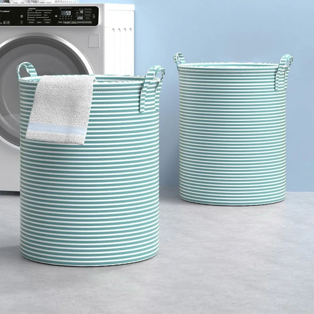 Foldable Cotton Linen Laundry Basket – Large Capacity Storage Laundry Basket Axl