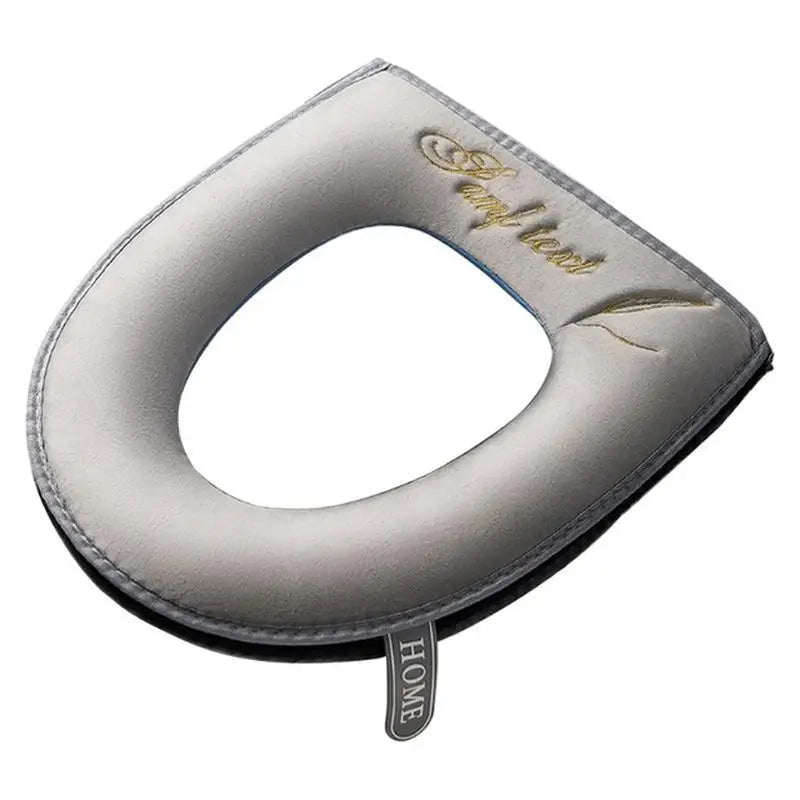 Universal Velvet Toilet Seat Cover – Washable, Zippered & Waterproof Toilet Seat Cover Axl Gray