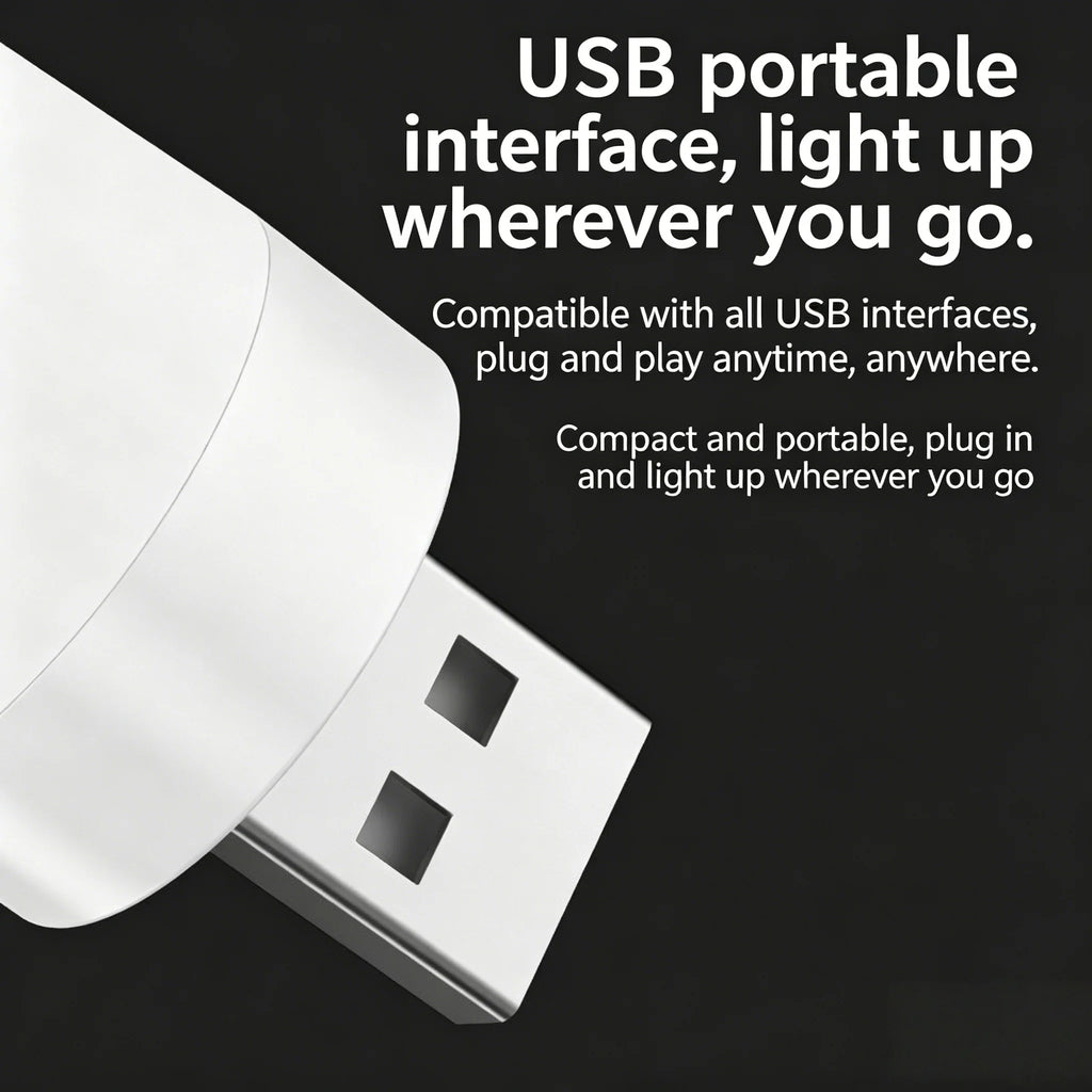 Mini USB LED Night Light – Warm & White Plug-In Lamp 1/3/10 Pack USB Night Light Axl