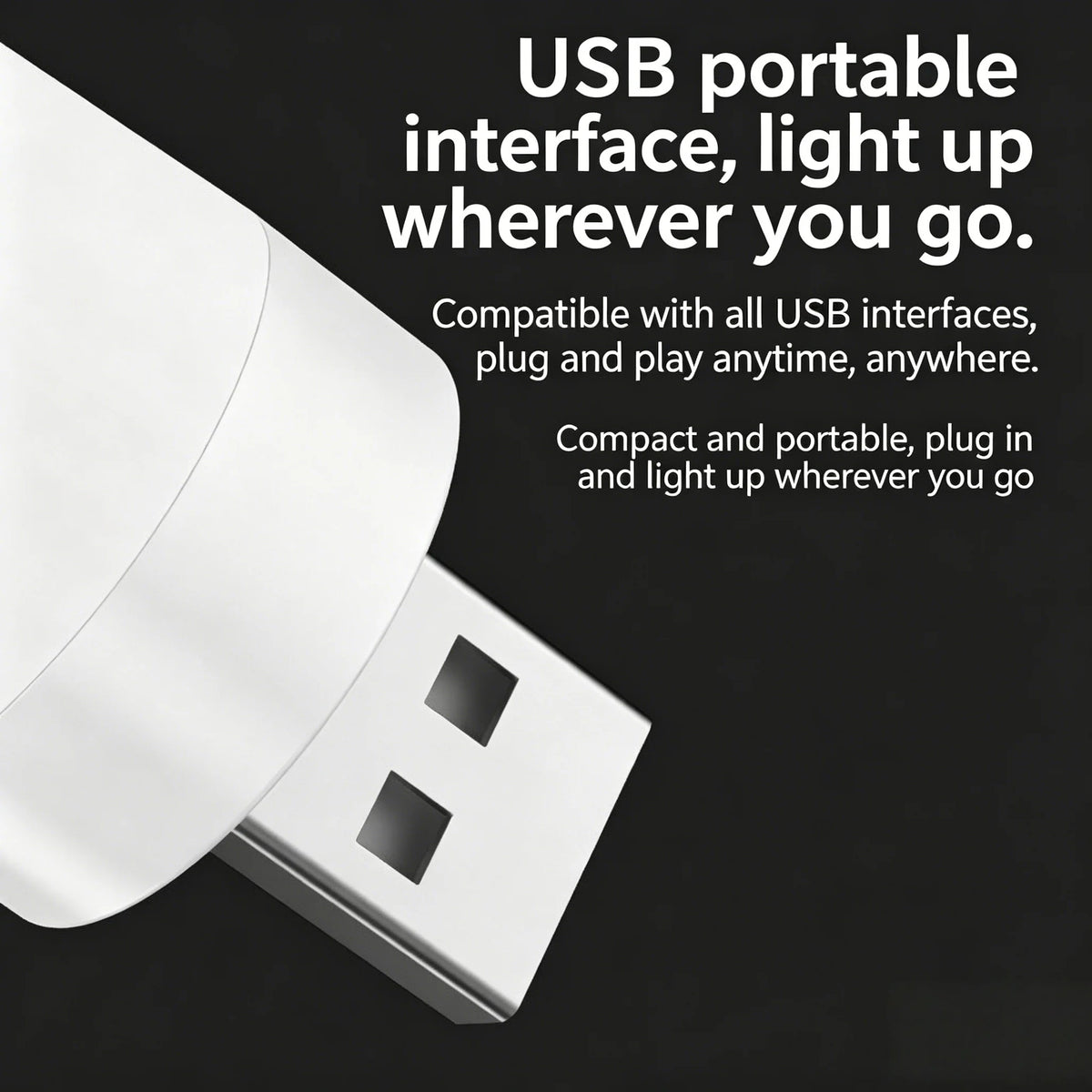 Mini USB LED Night Light – Warm & White Plug-In Lamp 1/3/10 Pack USB Night Light Axl
