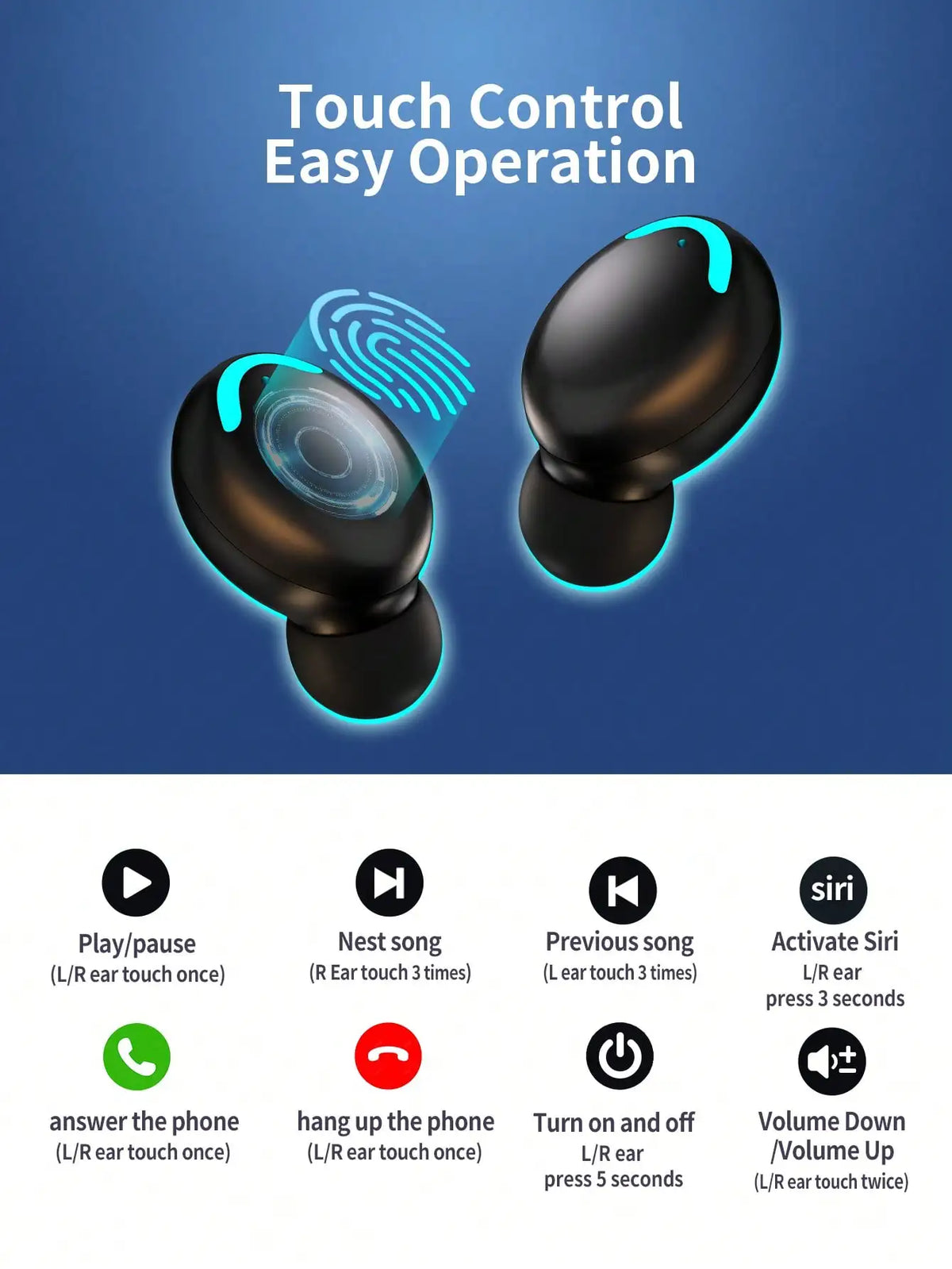 F9 Wireless Bluetooth Earbuds with Charging Case & Mic Wireless Earbuds Axl