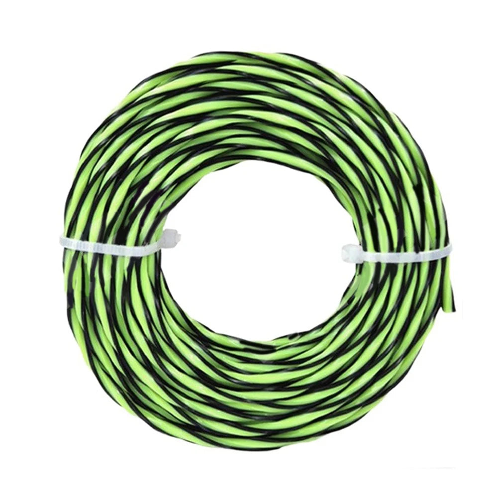 Twisted Dual-Color Nylon Trimmer Line 4 Rolls + 2 Cutters Trimmer Line Set Axl