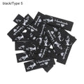 50 PCS Handmade With Love Embroidered Clothing Labels – Cat & Heart Clothing Labels Axl black-Type 5