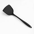 Food Grade Silicone Wok Spatula – Long Handle Kitchen Turner Silicone Kitchen Spatula Axl 1pcs--Black