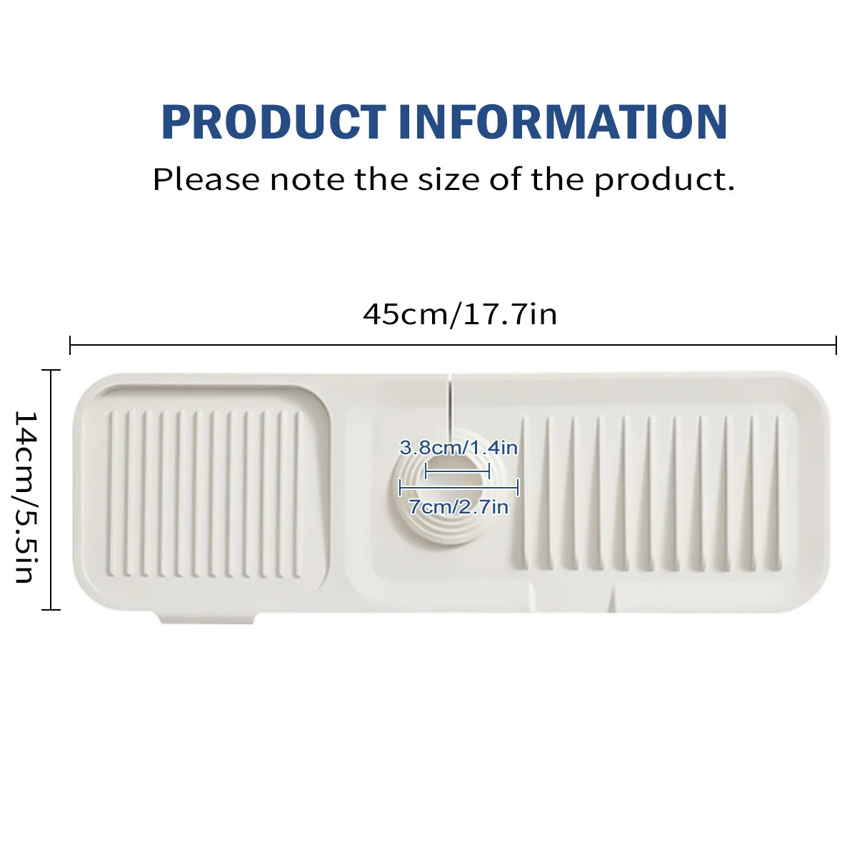 Silicone Sink Splash Guard & Faucet Drip Catcher Tray Mat Silicone Sink Mat Axl 2311031046H
