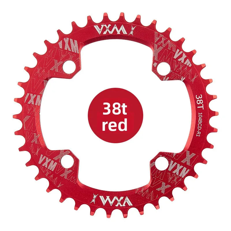 VXM 104BCD Narrow Wide MTB Chainring 32T–42T CNC Aluminum 1x MTB Chainring Axl 38T-Red 104BCD