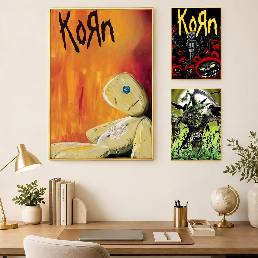 Korn Band Self-Stick Wall Art Poster – Waterproof HD Decor Wall Art Poster Axl