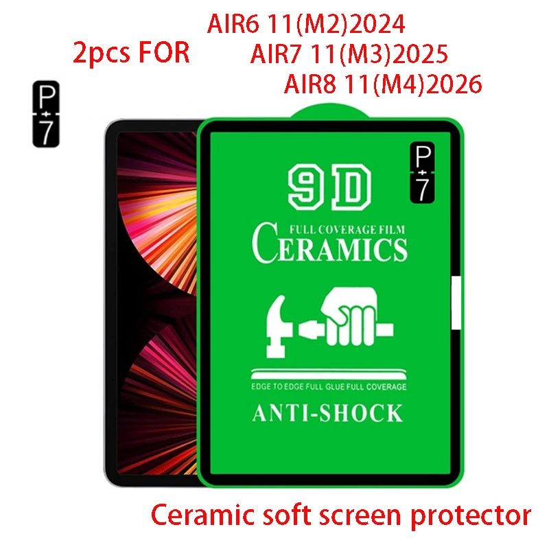 2-Pack HD Screen Protector for iPad Air 11" M2 M3 M4 2024–2026 Tablet Screen Protector Axl FOR air6 11(m2)2024