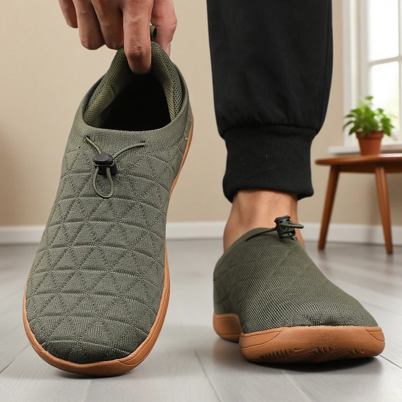 ZULIWAGN Zero Drop Wide Toe Barefoot Walking Sneakers Men Barefoot Walking Shoes Axl green 43