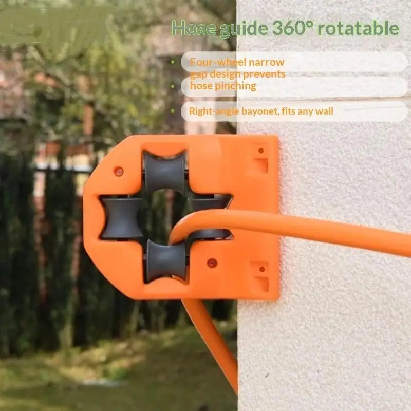 Garden Hose Guide Roller Bracket – Anti-Kink Corner Holder Hose Guide Roller Axl