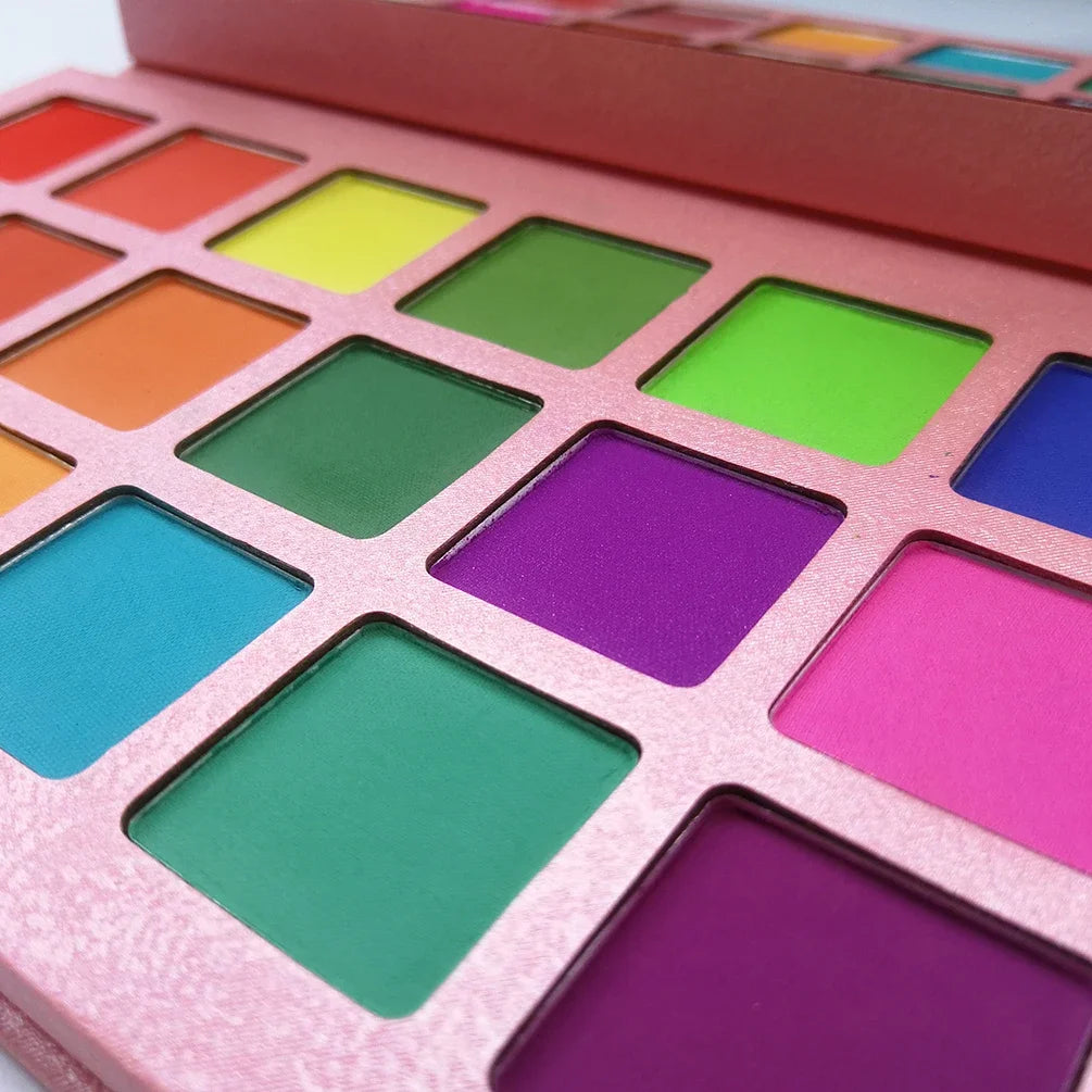 15-Color Vegan Glitter Eyeshadow Palette – Pink Shimmer & Matte Eyeshadow Palette Axl