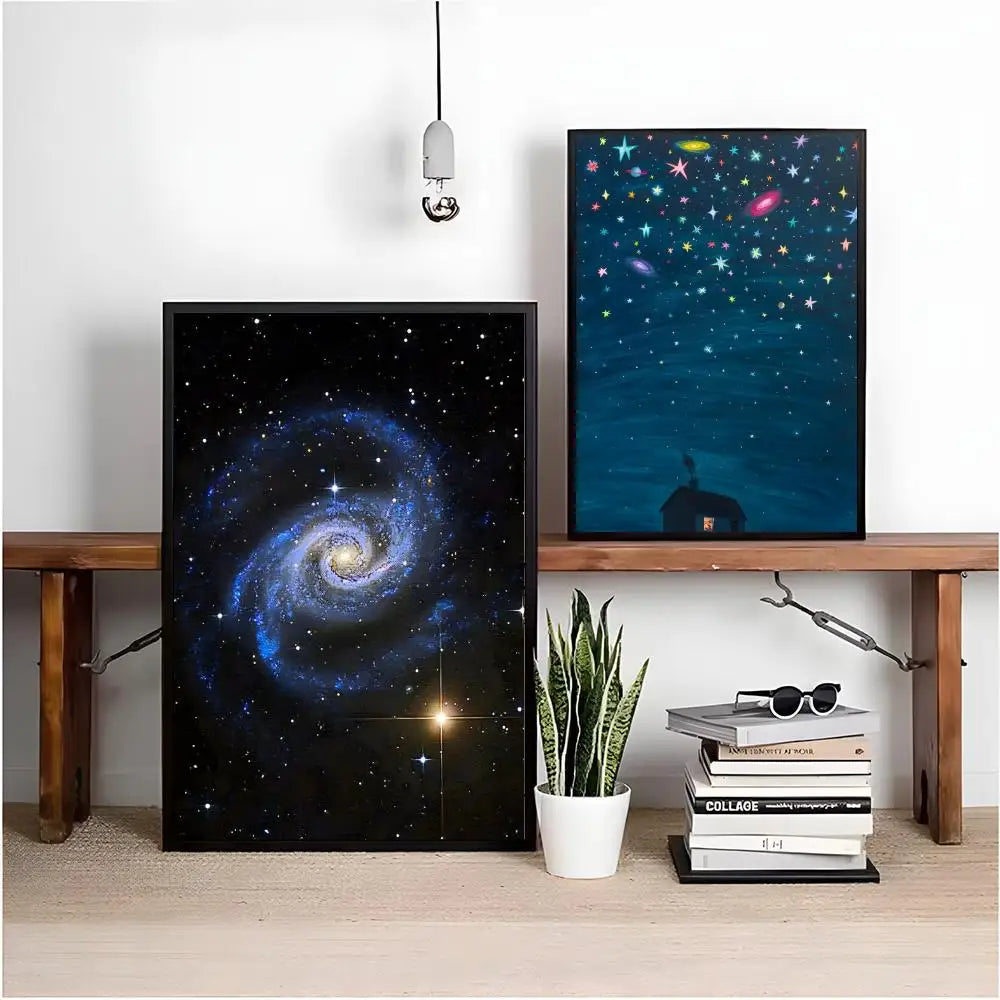 Galaxy Starry Sky Wall Art Poster Sticker | Modern Home Decor Wall Art Sticker Axl