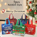 Large Reusable Christmas Gift Bags – Santa, Tree & Snowman Christmas Gift Bags Axl Random-mixed-5pcs Reference size