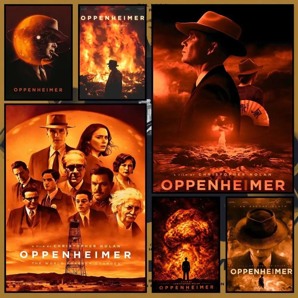 Oppenheimer Movie Poster – Peel & Stick Waterproof PVC Wall Art Movie Wall Poster Axl