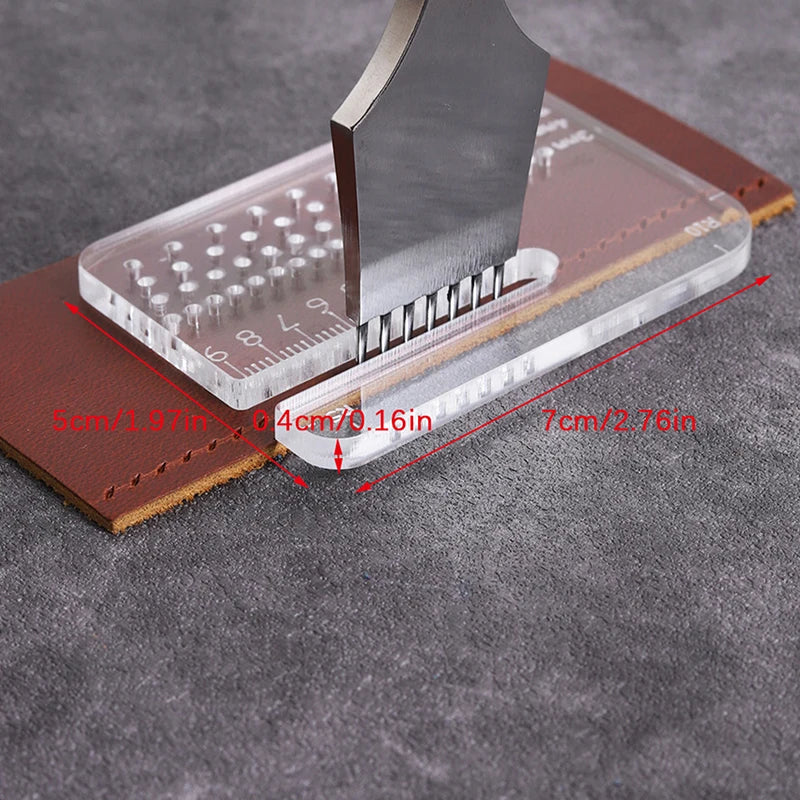 Acrylic Leather Cutting Ruler – 4mm Transparent Distance Guide Leather Craft Ruler Axl
