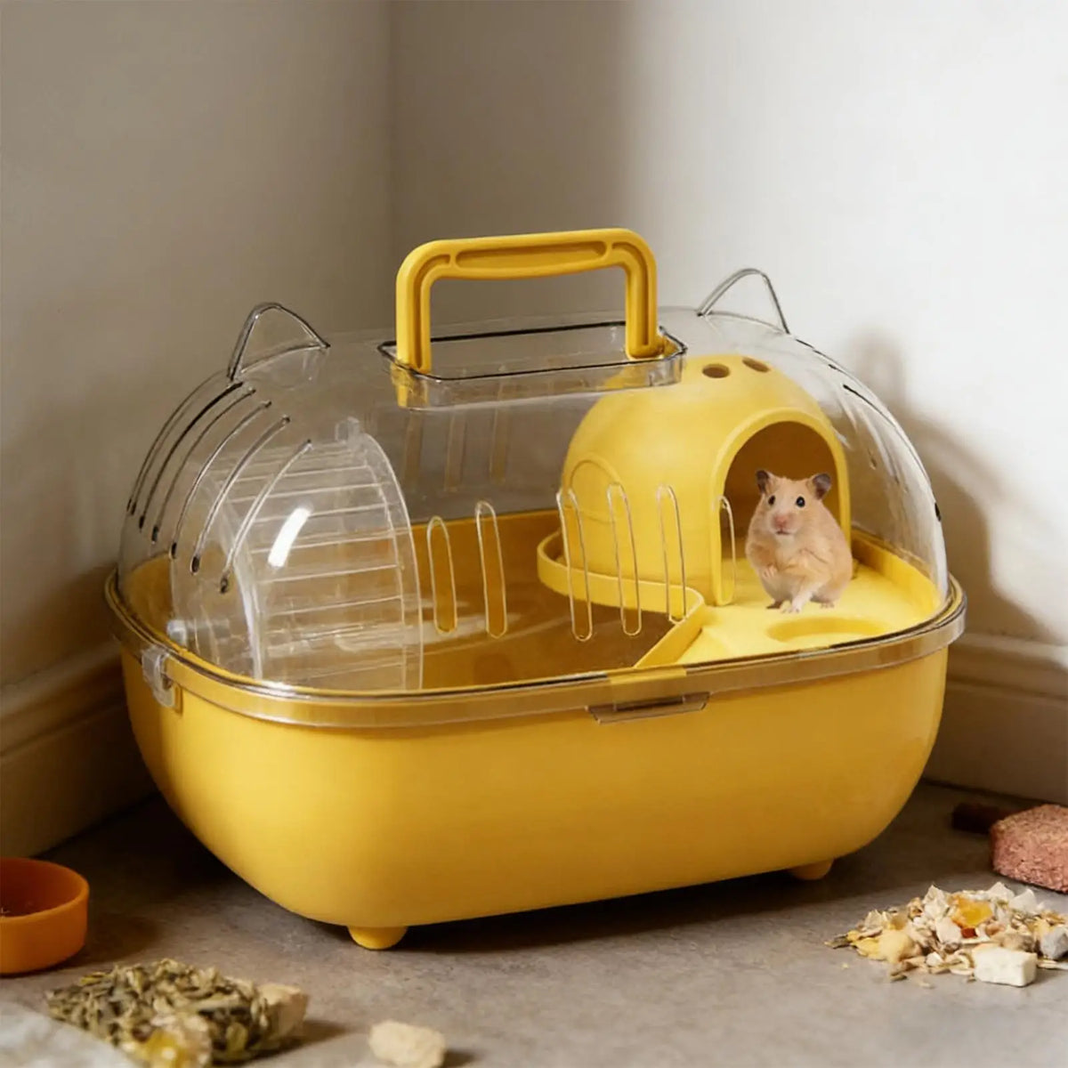 Travel Hamster Carrier Bag – Clear Double Layer Portable Cage Small Pet Carrier Axl