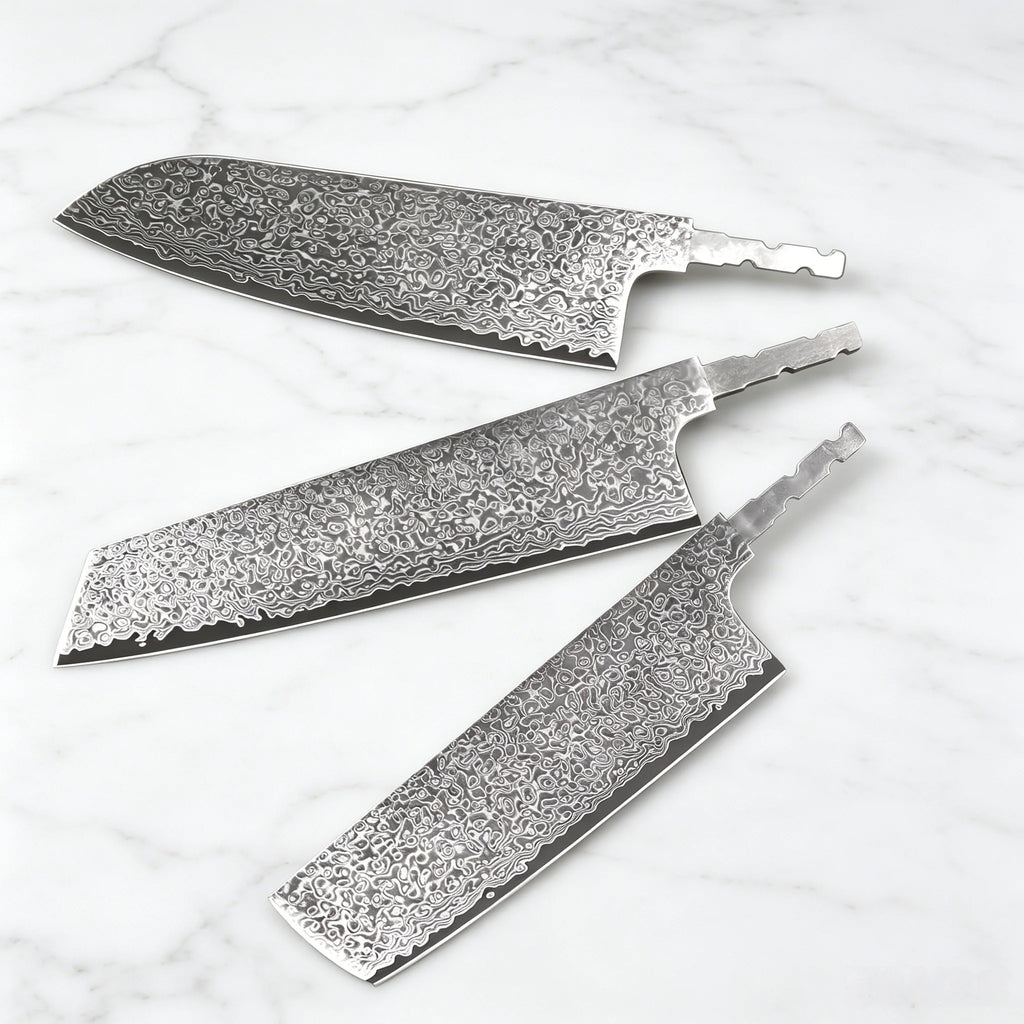 67-Layer Damascus Steel Knife Blank – Hand Forged Chef Blade Damascus Knife Blank Axl