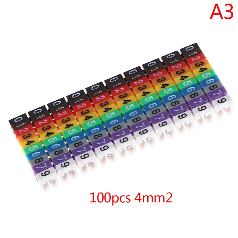 C-Type Cable Markers | Numbered Wire Tags 1.5–6mm² Cable Marker Tags Axl A3