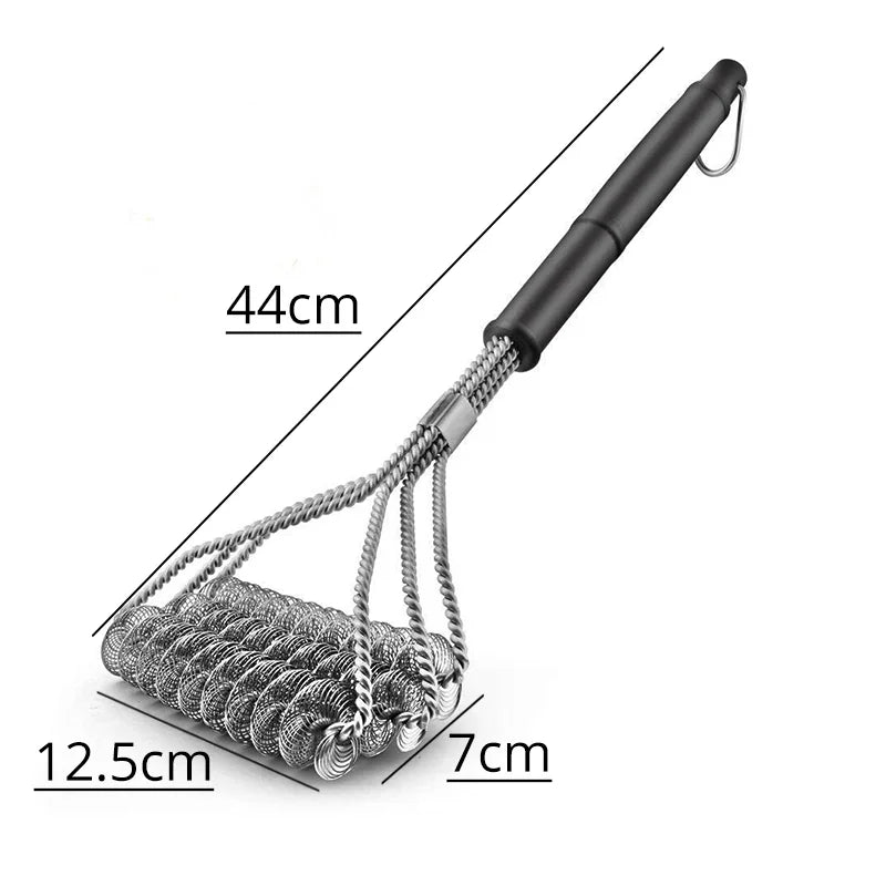 Leeseph Bristle-Free BBQ Grill Brush | Stainless Steel Cleaner BBQ Grill Brush Axl E