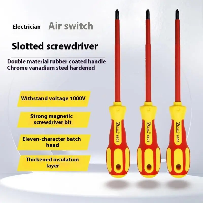 Insulated Screwdriver 1000V – Phillips & Flat CR-V Hand Tool Insulated Screwdriver Axl
