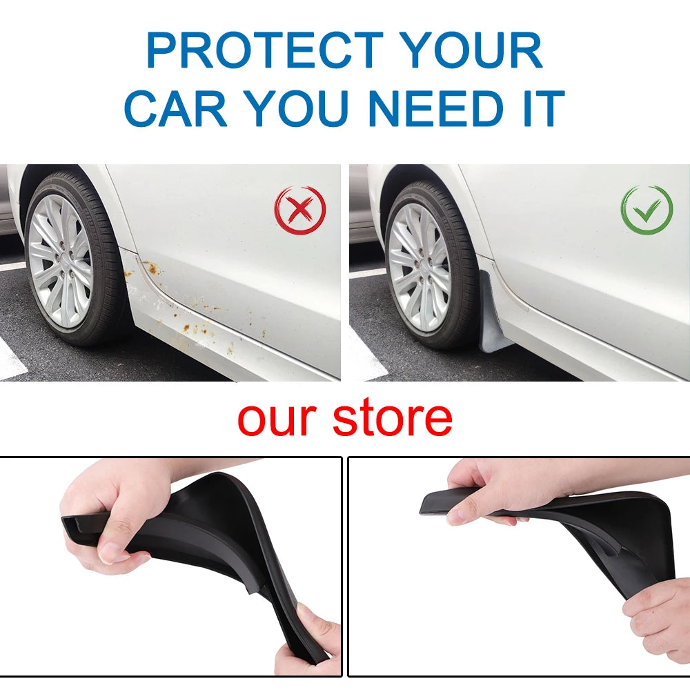 VW Touran & Caddy ABS Mud Flaps – 4-Piece Splash Guard Set Mud Flap Set Axl