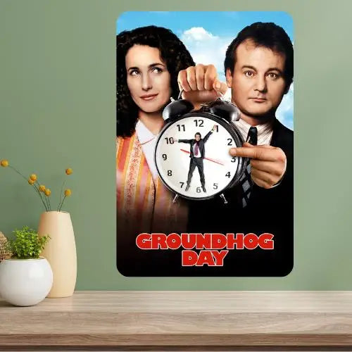 Groundhog Day Movie Metal Poster Sign – Retro Aluminum Wall Art Metal Wall Sign Axl aluminum sign aluminum 14x20cm