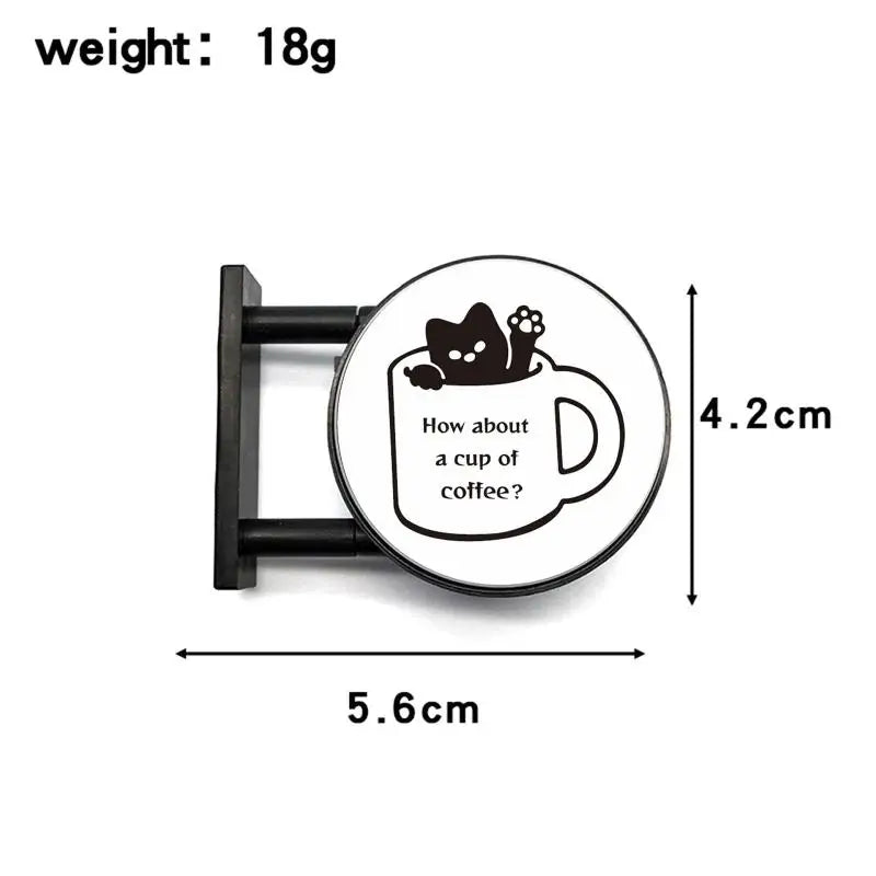 LED Mini Lightbox Fridge Magnet – Cute Cat & Coffee Decor LED Fridge Magnet Axl 1PC A2