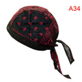 Unisex Cotton Durag Bandana Hat – Printed Head Scarf Cap Bandana Durag Hat Axl A34