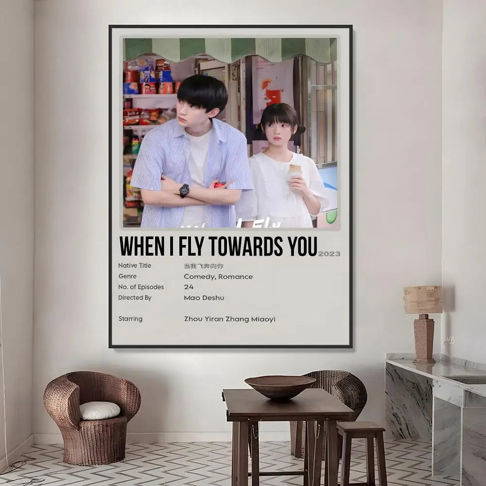 When I Fly Towards You HD Waterproof Wall Poster Sticker Wall Poster Sticker Axl White07 15X20cmNoframe