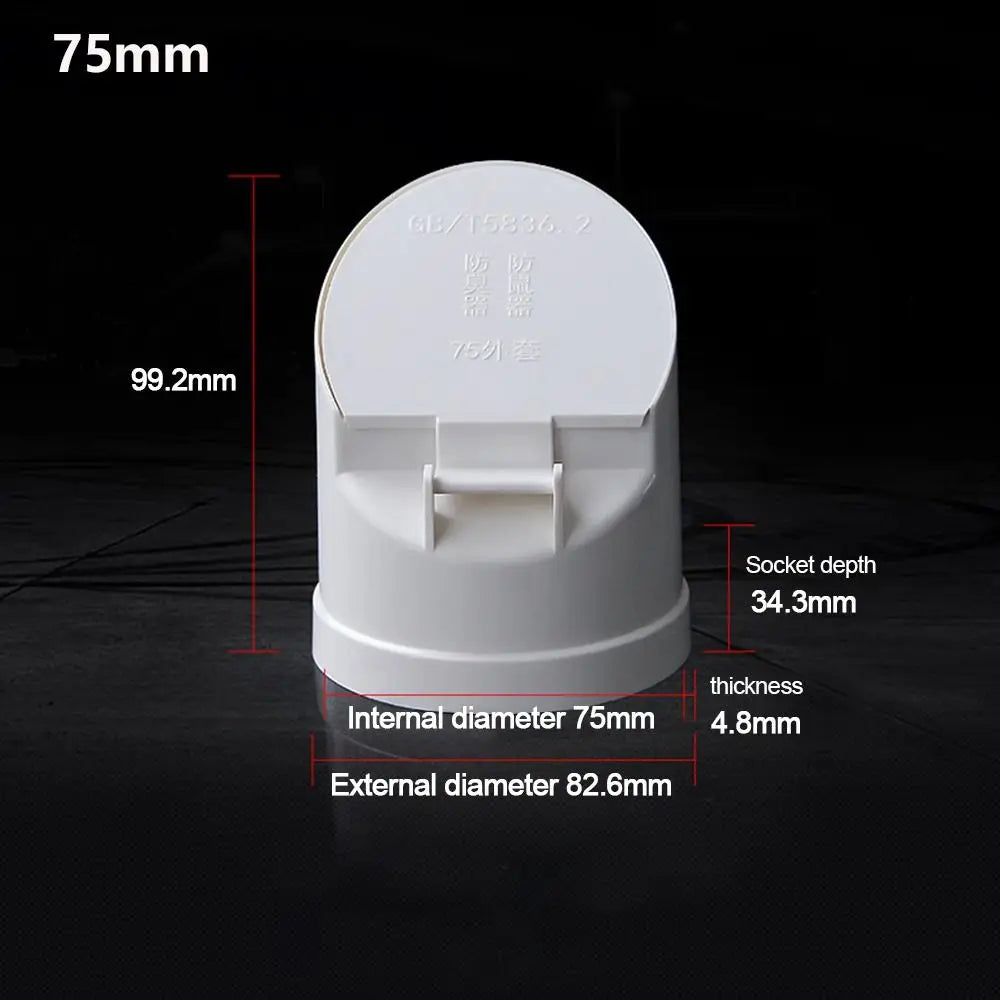 PVC Floor Drain Cover 50–160mm | Anti-Odour Pipe Valve Floor Drain Cover Axl 75cm
