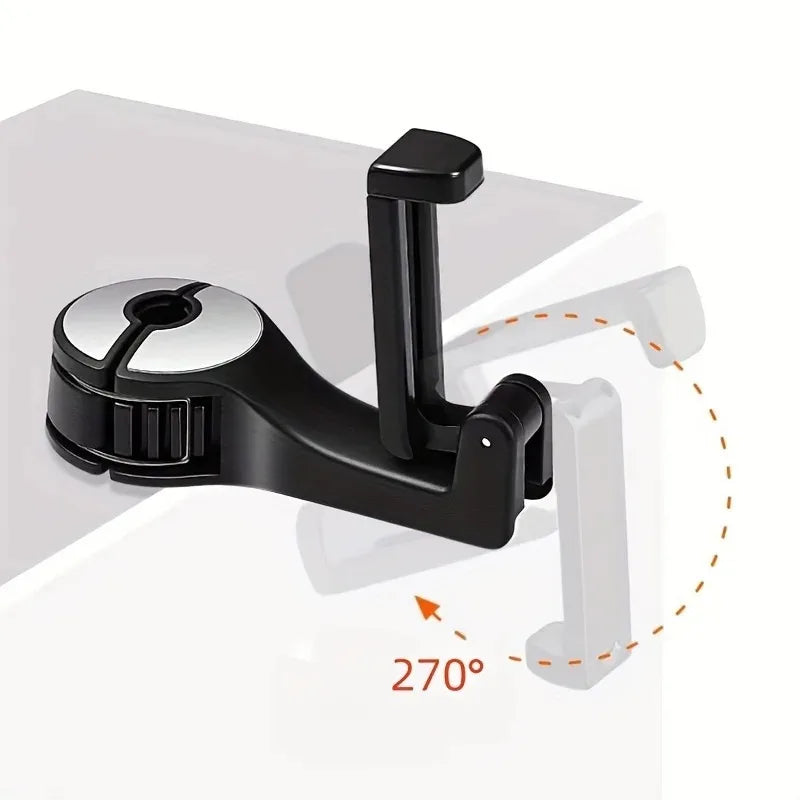 2-in-1 Car Headrest Hook & Hidden Phone Mount Holder Car Phone Mount Axl