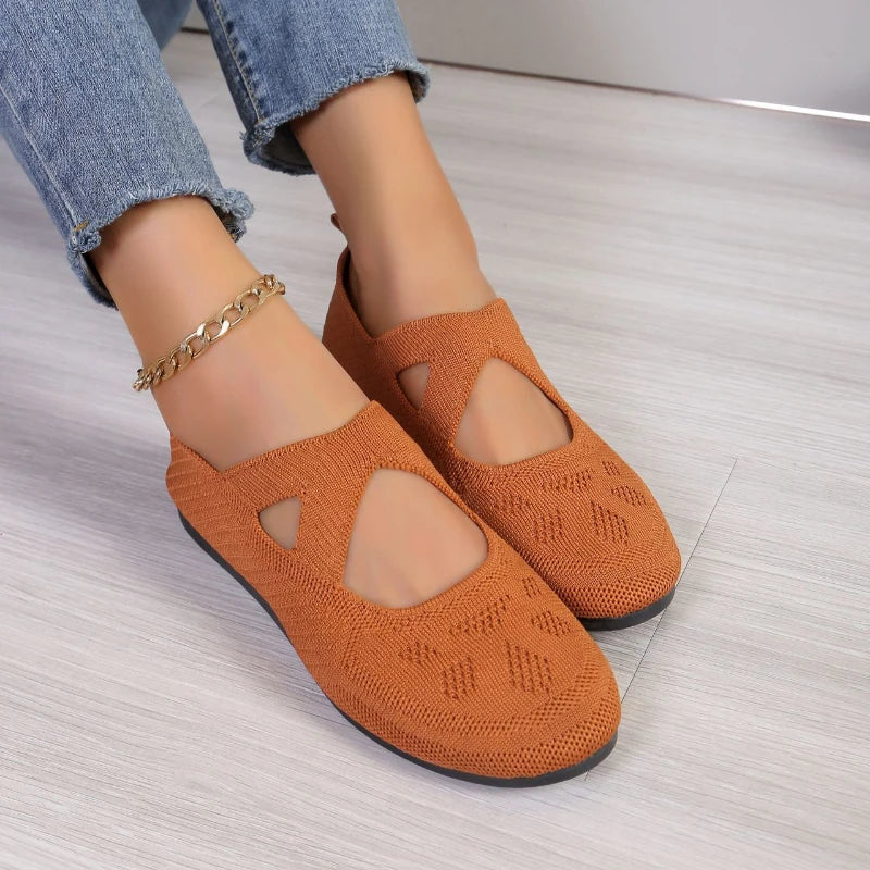 YBQJOO Women's Breathable Slip-On Flats – Lightweight Casual Shoes Women's Flat Shoes Axl