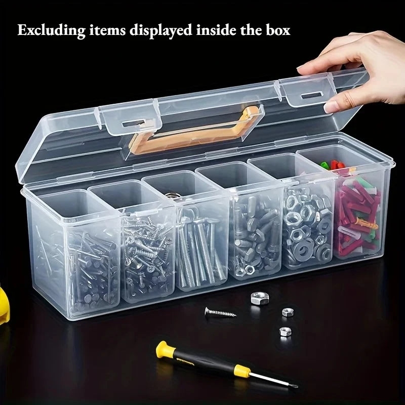7-Piece Multi-Compartment Tool Parts Storage Box Organizer Parts Storage Organizer Axl