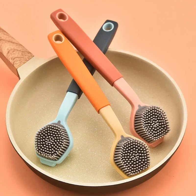Long Handle Pot Brush – Kitchen & Stove Cleaning Scrub Brush Kitchen Cleaning Brush Axl