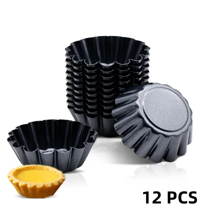 Non-Stick Stainless Steel Tart & Quiche Mold Set – 12+ Pcs Tart & Quiche Mold Axl 12 PCS