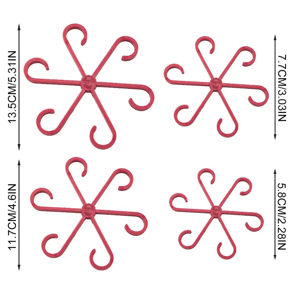 4-Piece Plant Stem Support Set – Climbing Plant Stake Holder Plant Stem Support Axl Red