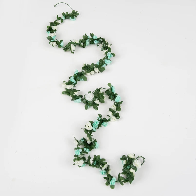 Rose Artificial Flower Vine Garland – Silk Wedding & Home Decor