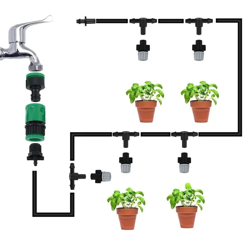 10M Garden Misting System – 10 Adjustable Sprinkler Nozzles Drip Irrigation Kit Axl