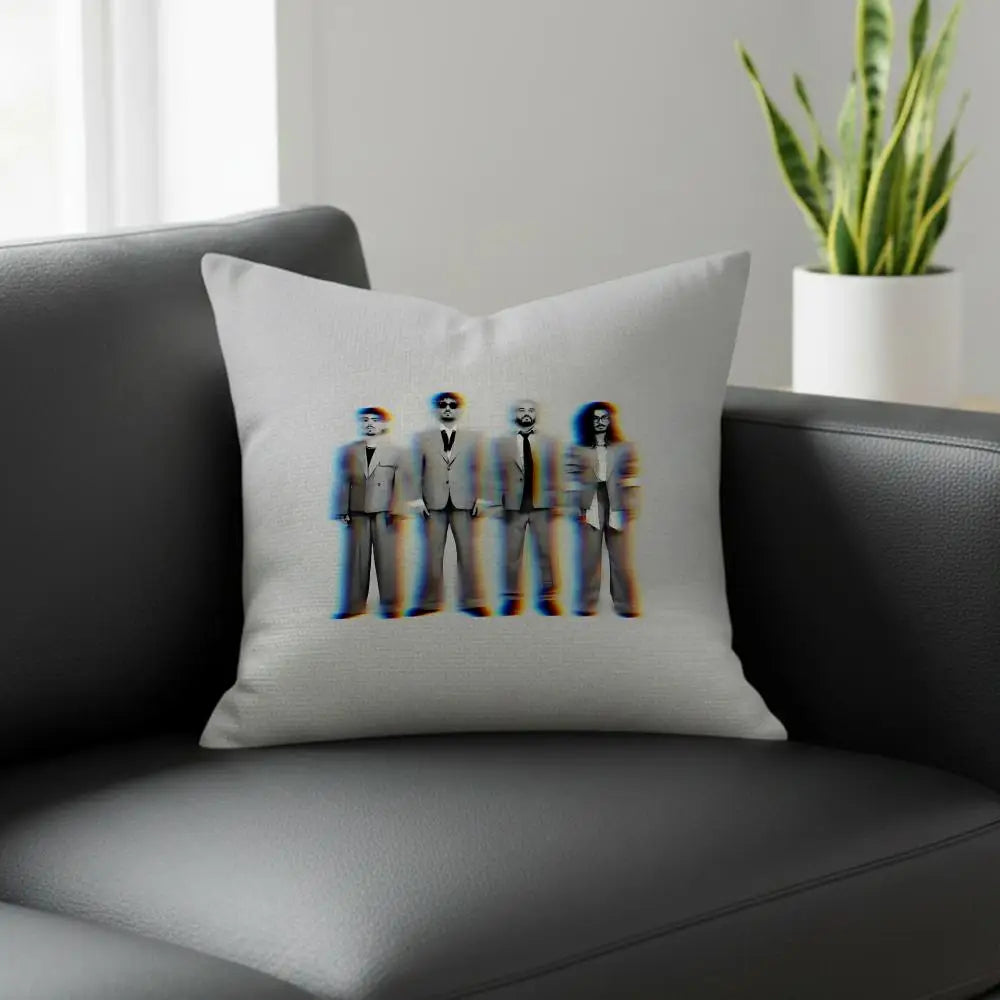 Natural Linen Printed Cushion Cover Set – Sofa, Bed & Chair Linen Cushion Cover Axl White5 60X60cm