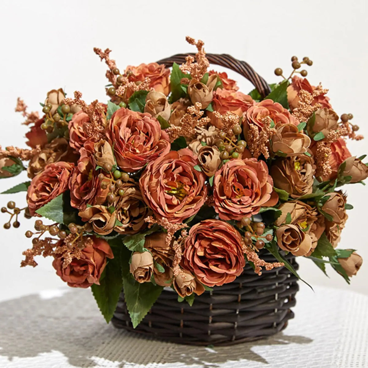 Artificial Silk Peony Rose Bouquet – Wedding & Home Décor Artificial Flower Bouquet Axl
