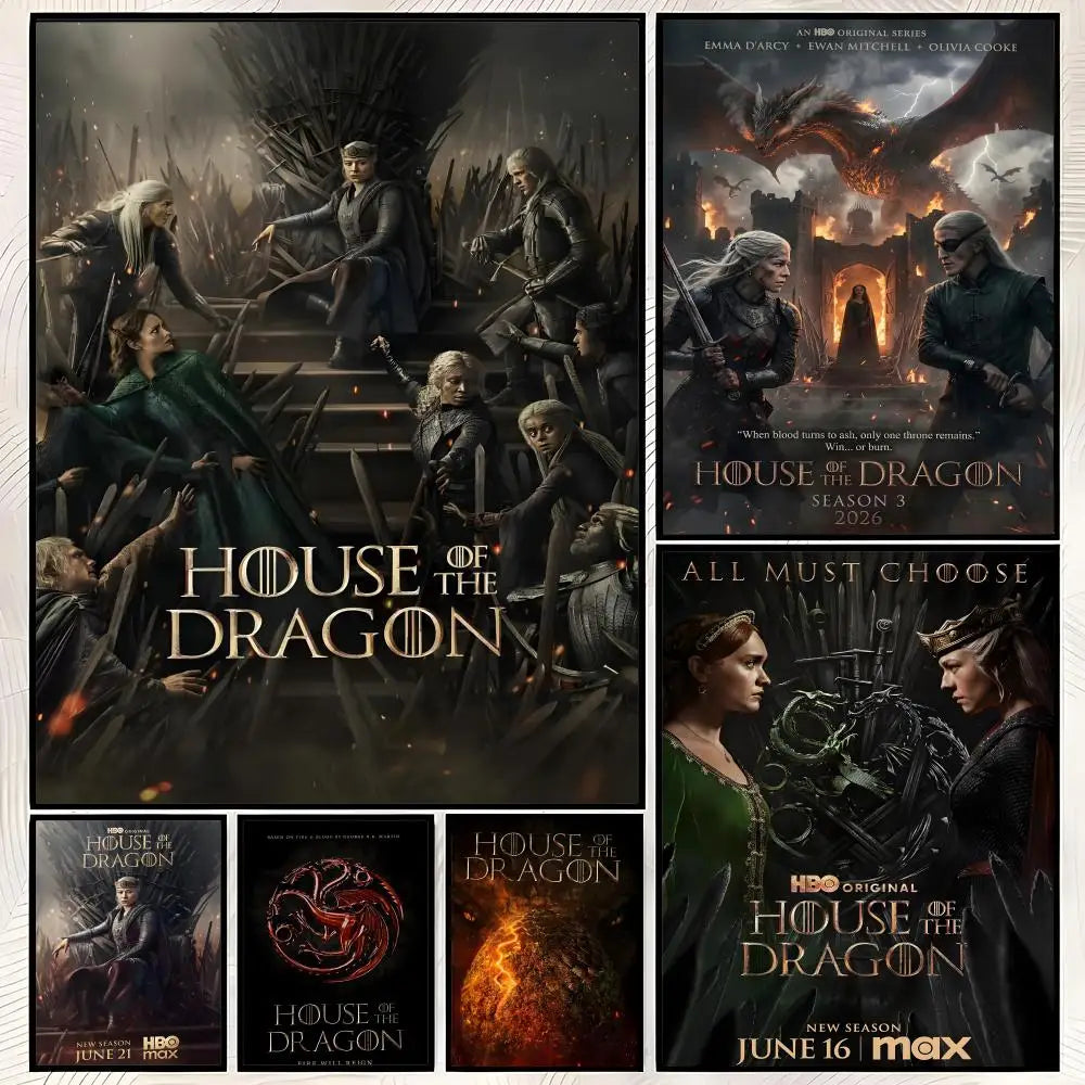 House of the Dragon HD PVC Self-Stick Wall Poster | Waterproof Wall Art Poster Axl