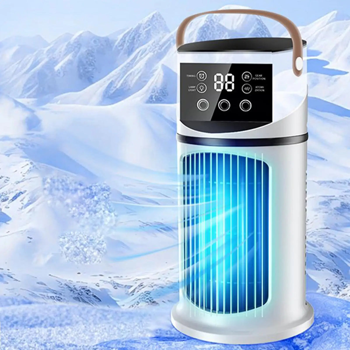 9-Speed USB Desktop Tower Fan with Mist & LED Light Desktop Tower Fan Axl Default Title